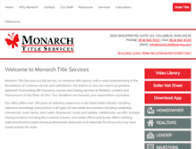 Tablet Screenshot of monarchtitleservice.com